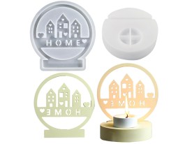 Molde silicona porta vela HOME
